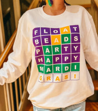 Load image into Gallery viewer, Mardi Gras Wordle Sweatshirt
