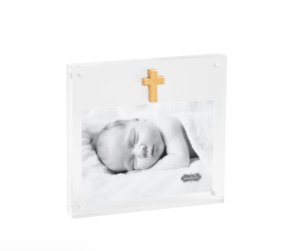 Gold Cross Acrylic Frame