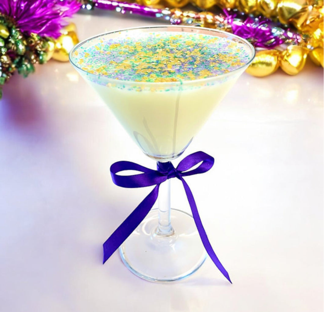 King Cake Martini Candle