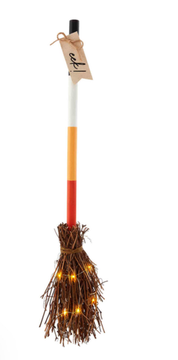 Light Up Broom Decor