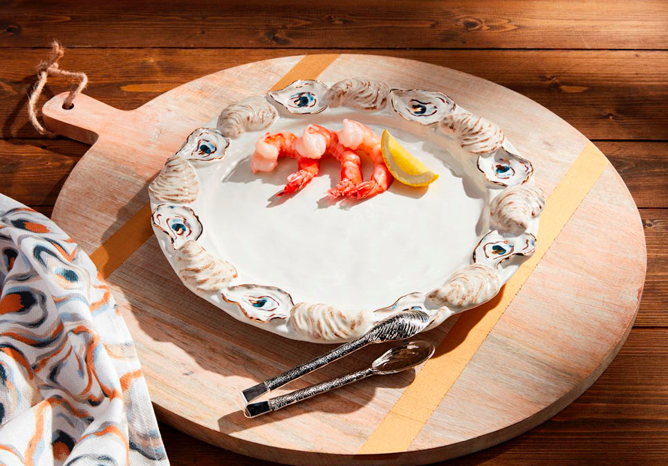 Oyster Round Platter Set