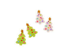Load image into Gallery viewer, Christmas Tree with Star Acrylic Earrings
