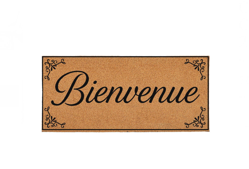 Bienvenue Flocked Coir Sassafras Mat