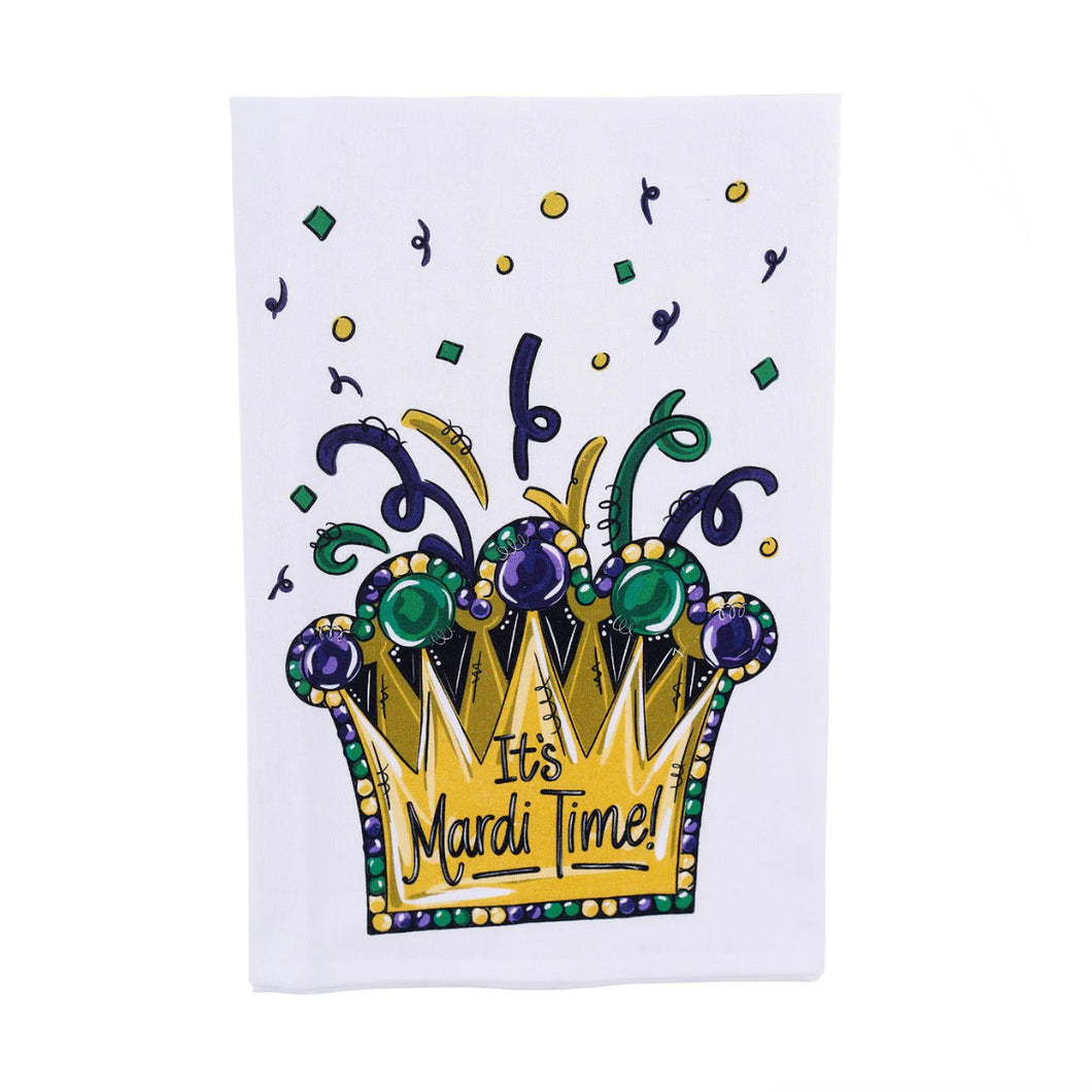 Mardi Gras Crown Kitchen Towel