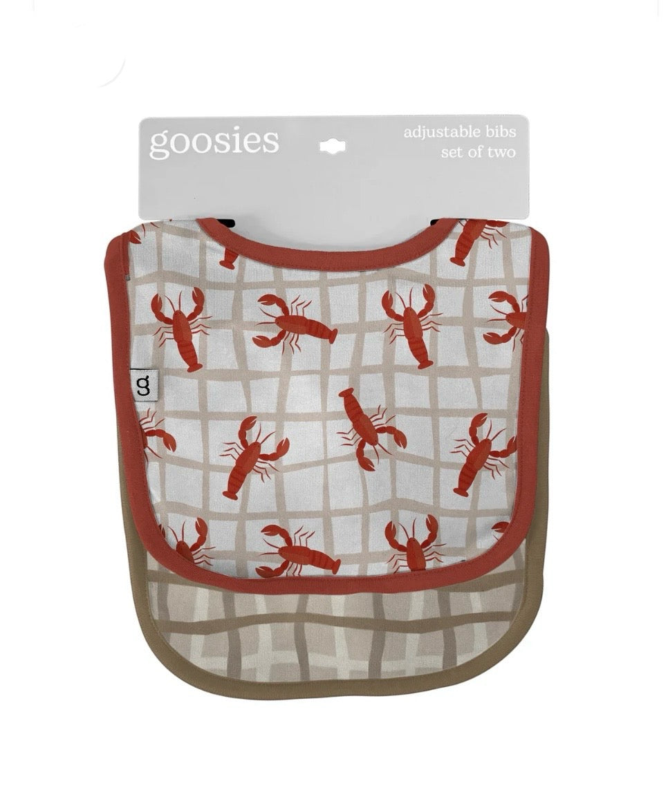 Crawfish Set of 2 Adjustable Bibs