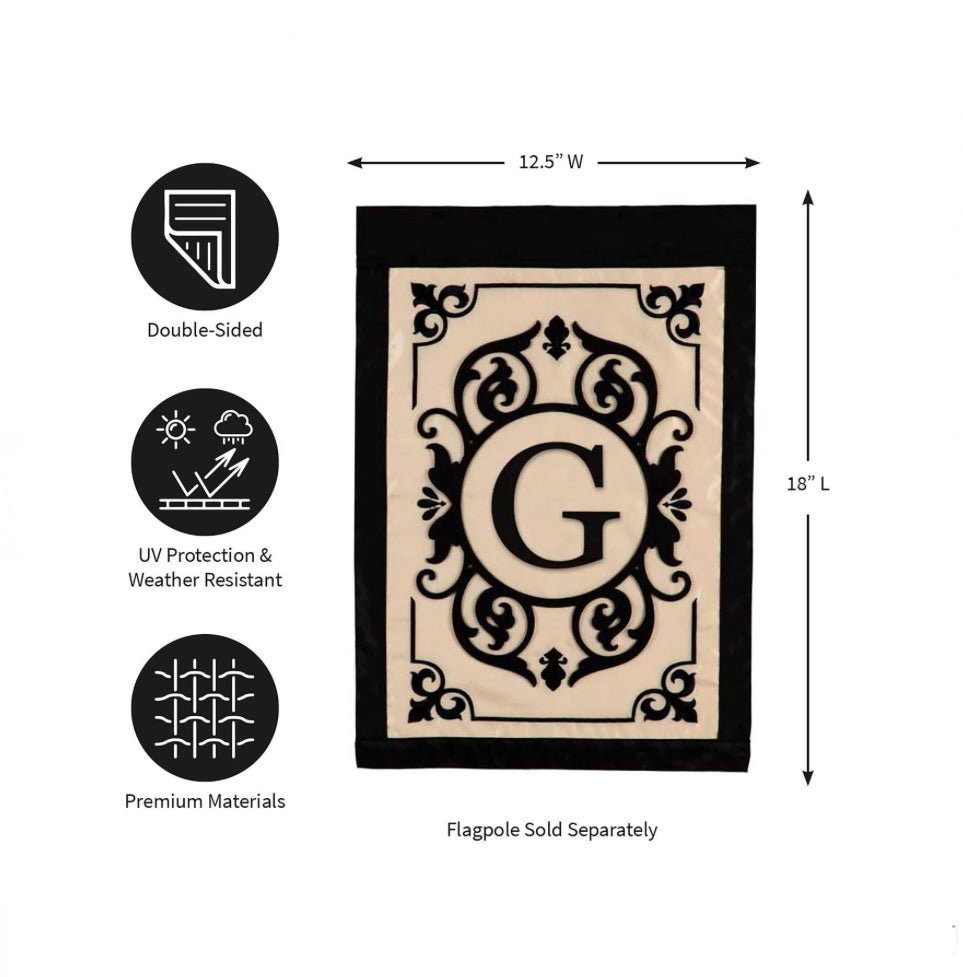 Cambridge G Monogram Garden Flag