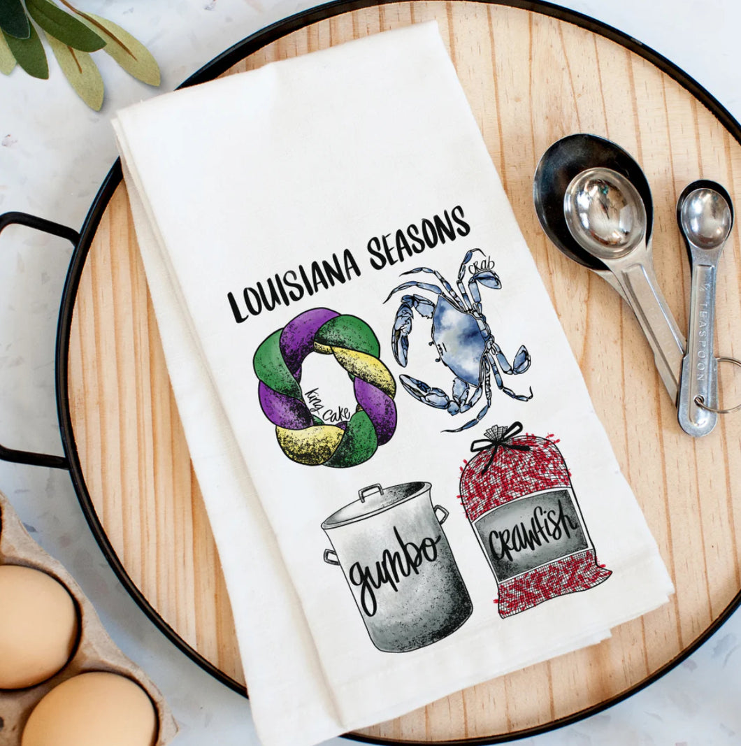 Louisiana Seasons Crab Kitchen Towel