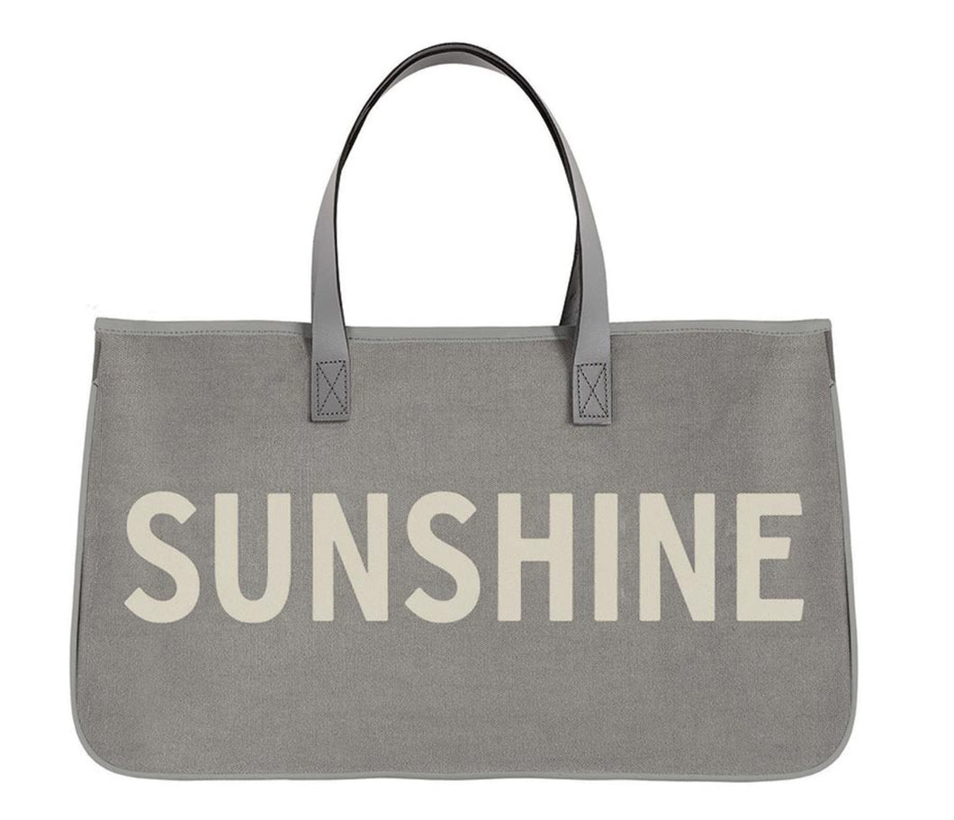 Sunshine Gray Canvas Tote