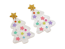 Load image into Gallery viewer, Christmas Tree with Star Acrylic Earrings
