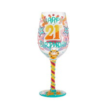 Load image into Gallery viewer, Happy 21st Birthday Lolita Wine Glass
