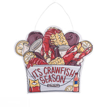 Load image into Gallery viewer, Mardi Gras/Crawfish Double Sided Burlee
