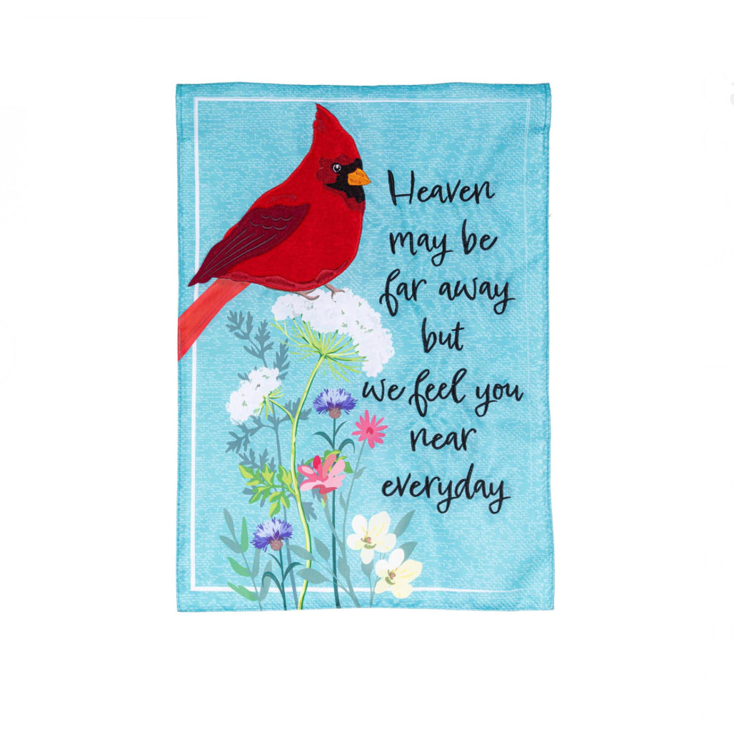 Cardinal Memorial Appliqué Garden Flag