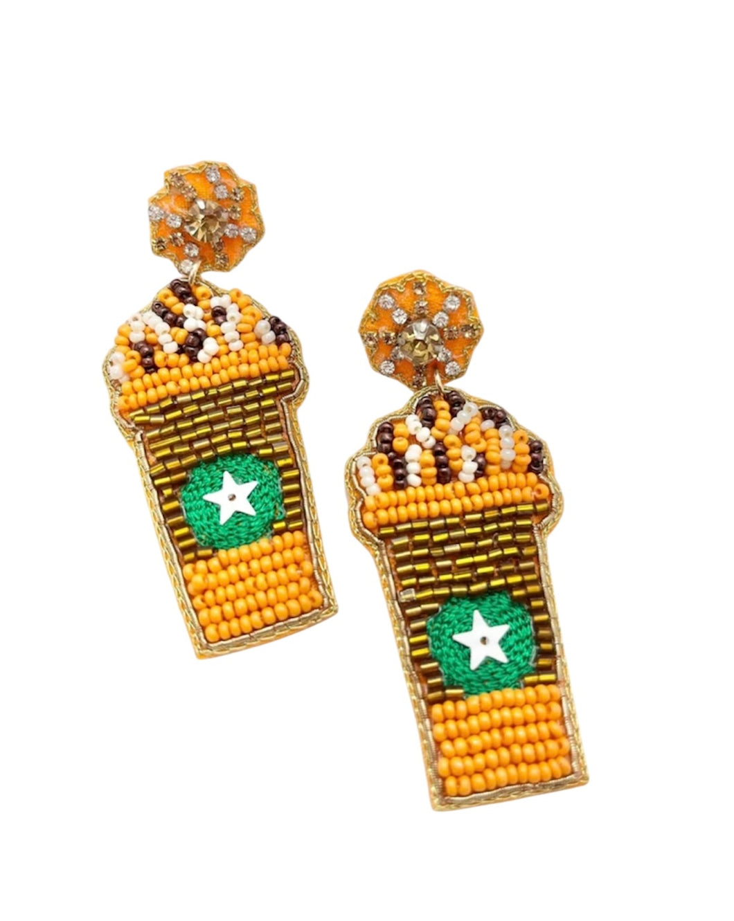 Pumpkin Spice Beaded Earrings