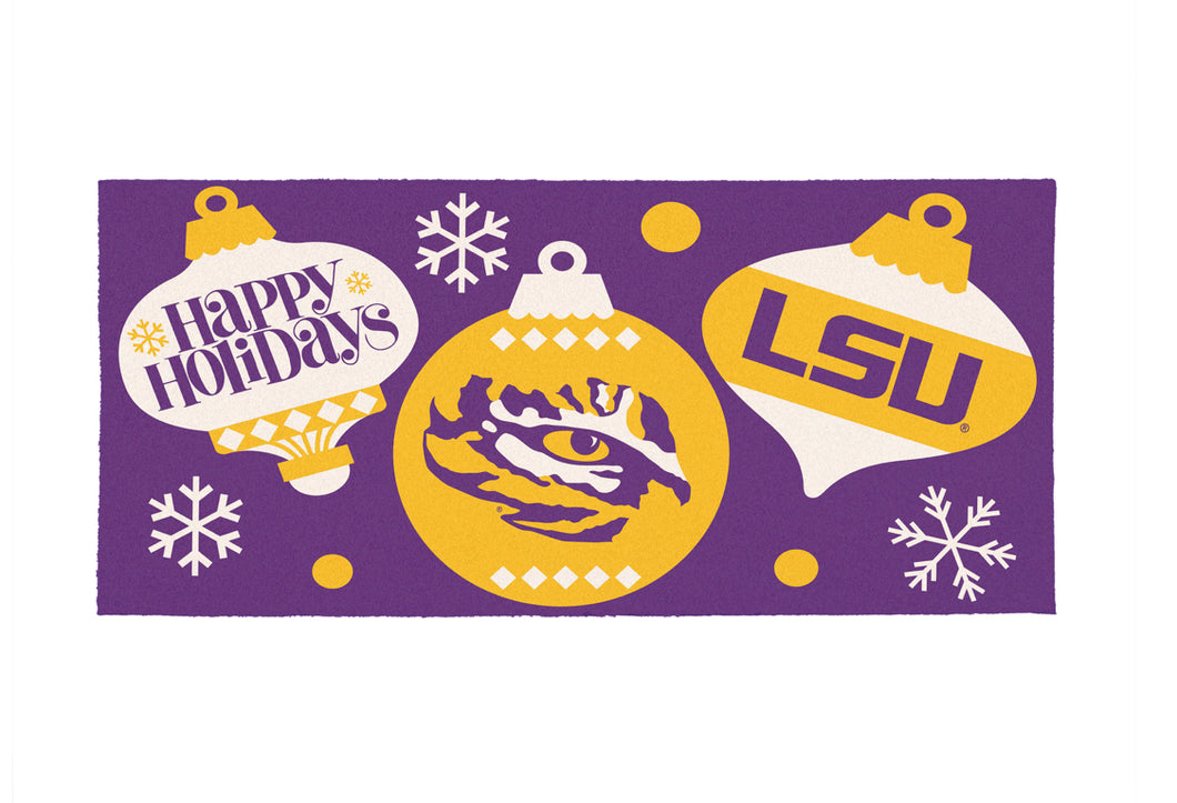 LSU Christmas Flocked Coir Sassafras Insert