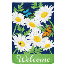 Load image into Gallery viewer, Daisy Garden Suede Garden Flag
