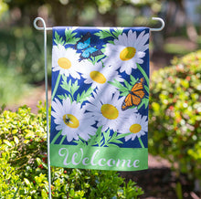 Load image into Gallery viewer, Daisy Garden Suede Garden Flag
