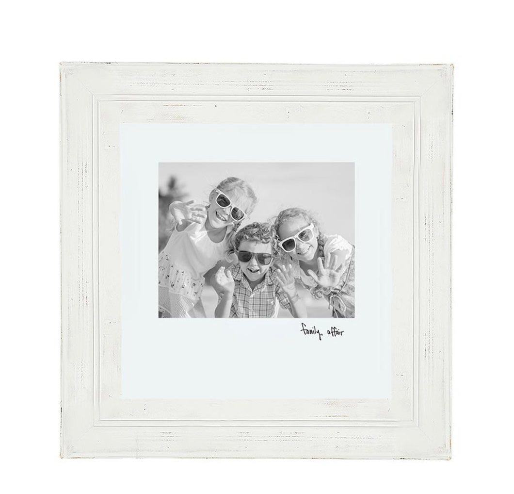 Family Affair White Distressed Frame