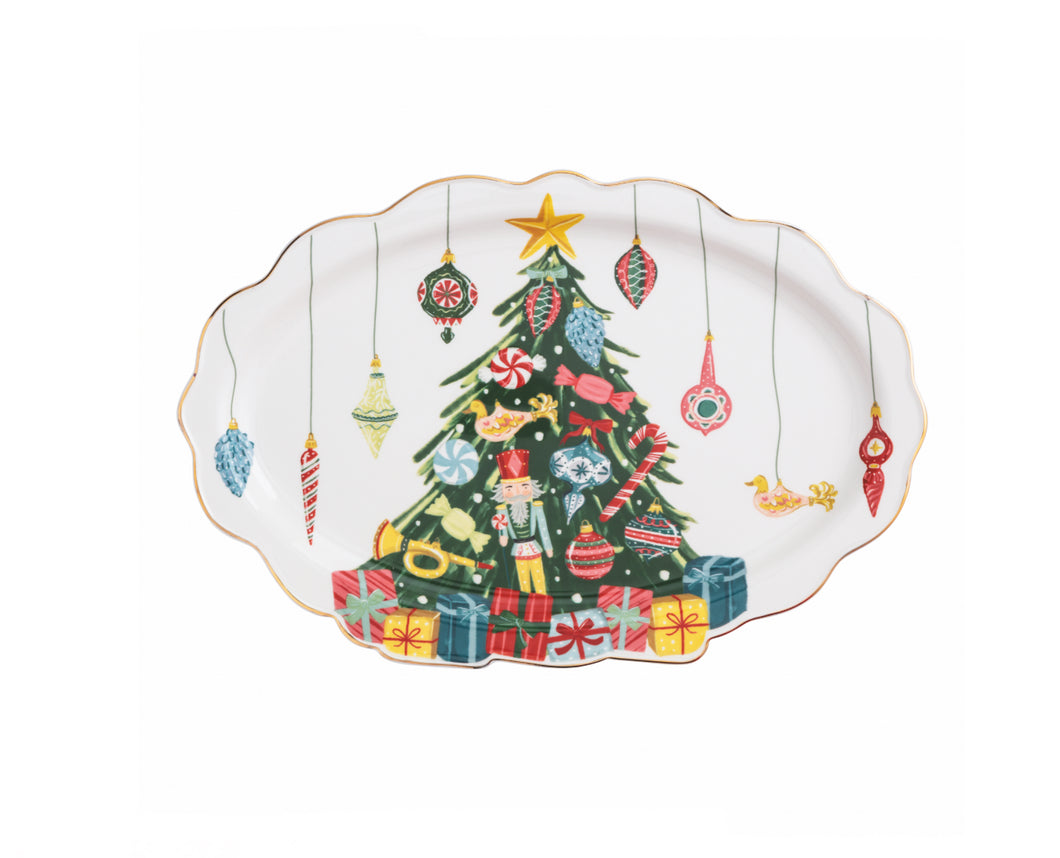 Christmas Tree Ornament Platter