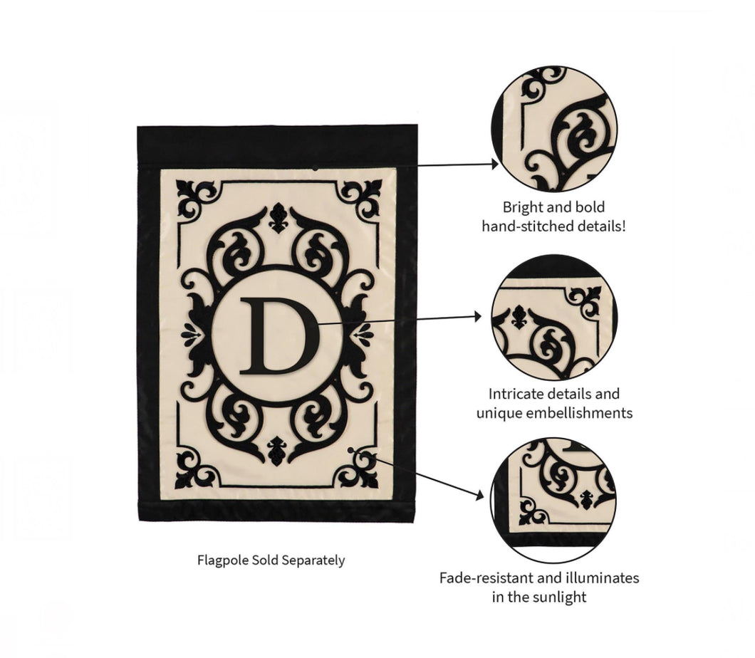 Cambridge D Monogram Garden Flag