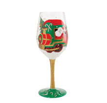 Load image into Gallery viewer, Santa’s Chuggin’ Along Lolita Wine Glass
