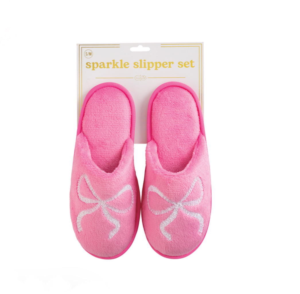 Pink Bow Slippers