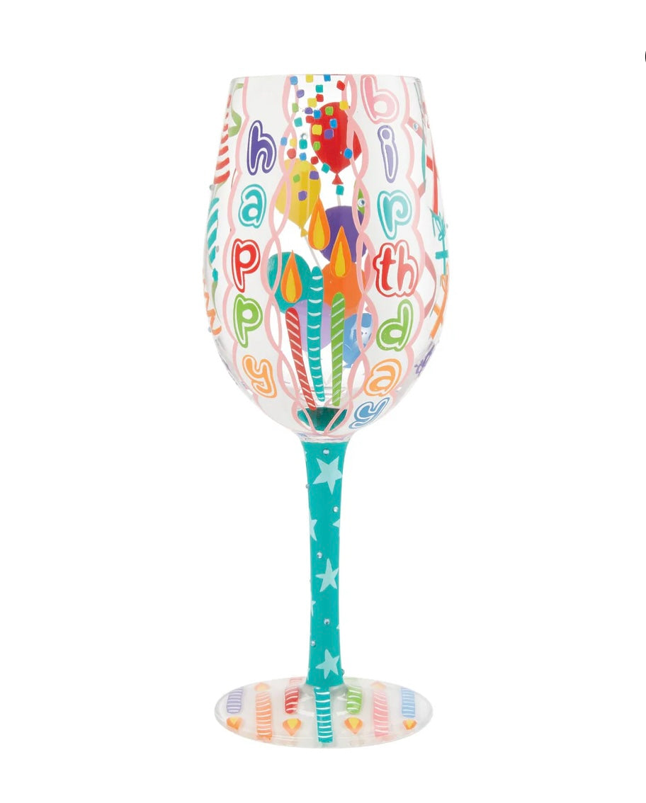 Happy Birthday Blast Lolita Wine Glass