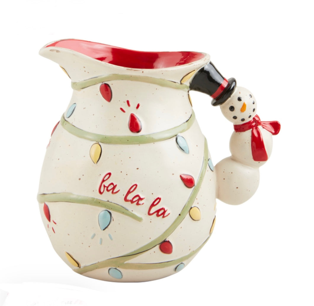 Snowman Handle Pitcher