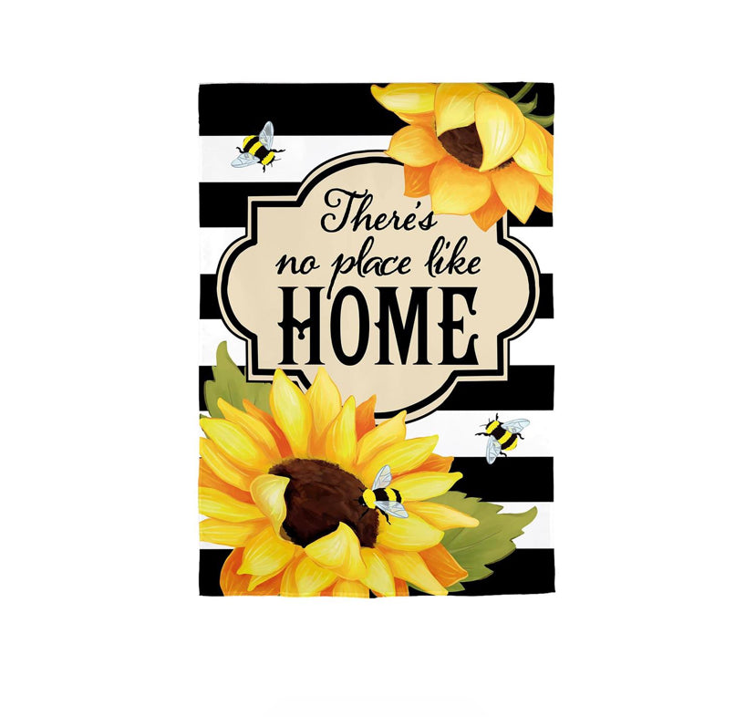 No Place Like Home Burlap Garden Flag