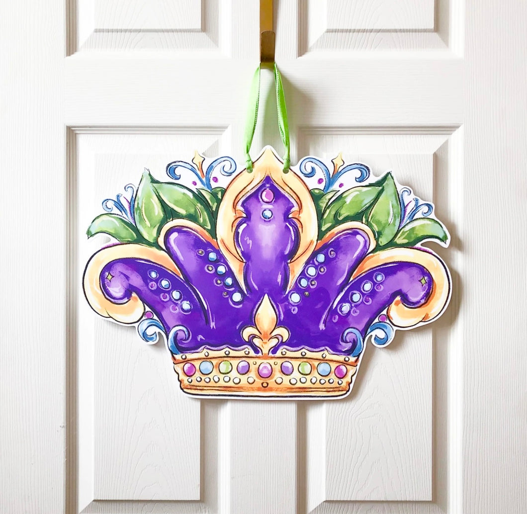 Carnival Queen Crown Door Decor