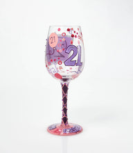 Load image into Gallery viewer, Happy 21st Birthday Lolita Wine Glass
