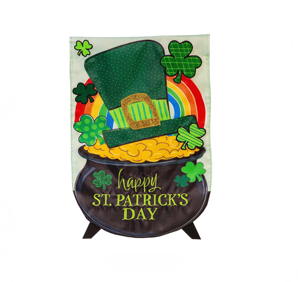 End of the Rainbow Appliqué Garden Flag