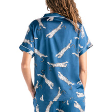 Load image into Gallery viewer, Sleep Easy Tiger Satin Pajama Top
