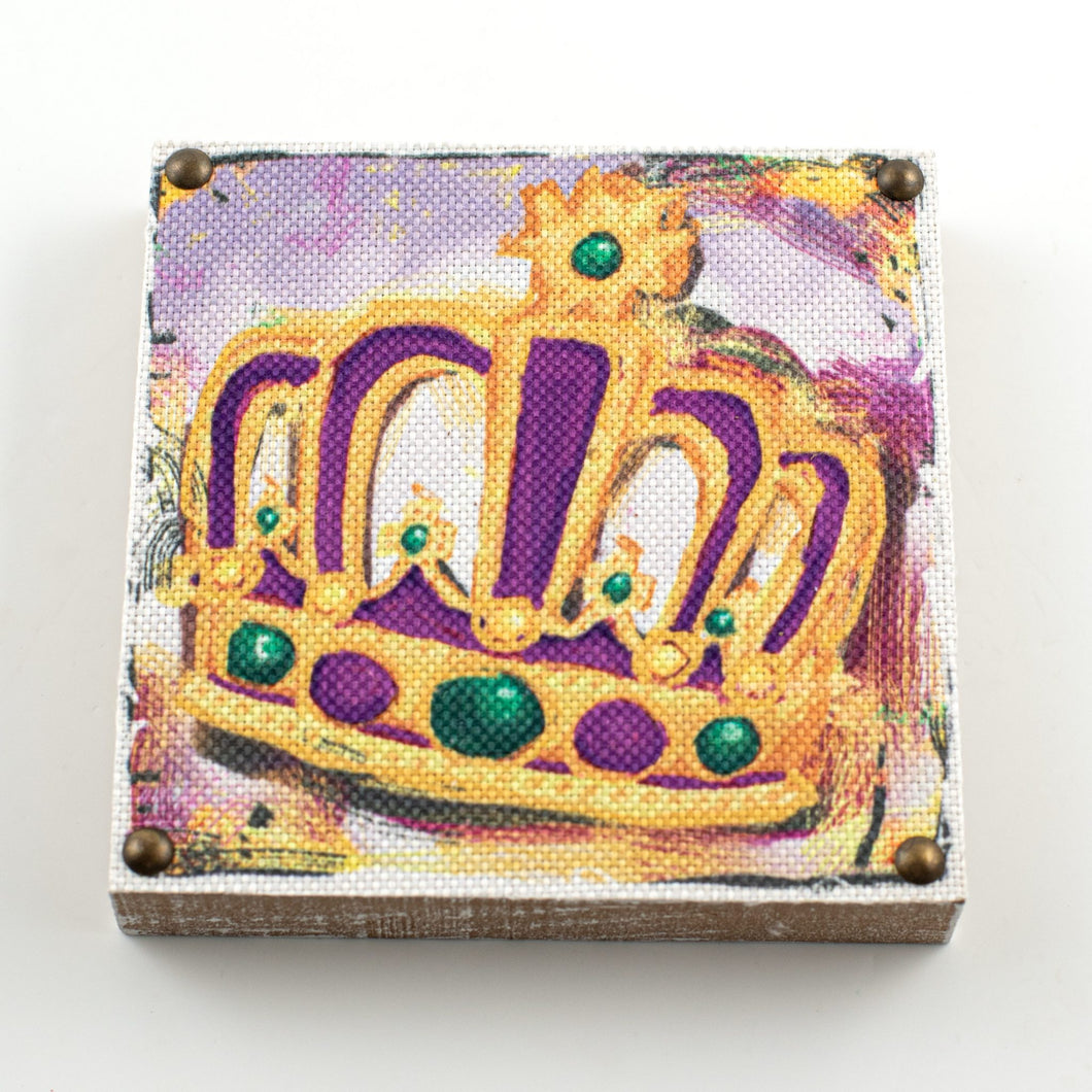 Mardi Gras Crown Art Block