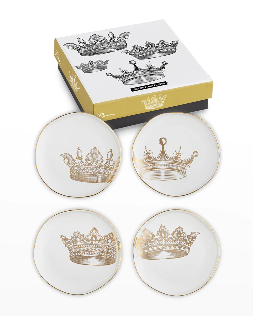 Boxed Set of 4 Crown Plates