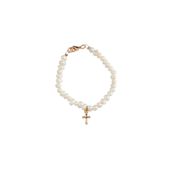 Petite Pearl & Cross Bracelets