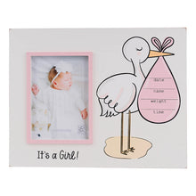 Load image into Gallery viewer, It’s A Girl Stork Frame
