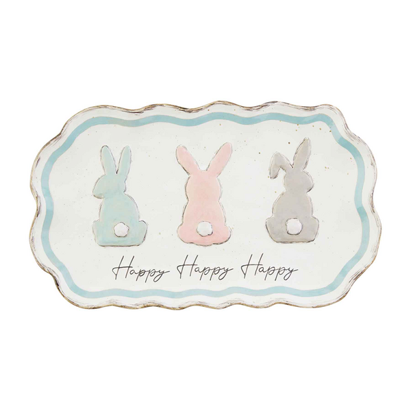 Bunny Trio Easter Platter