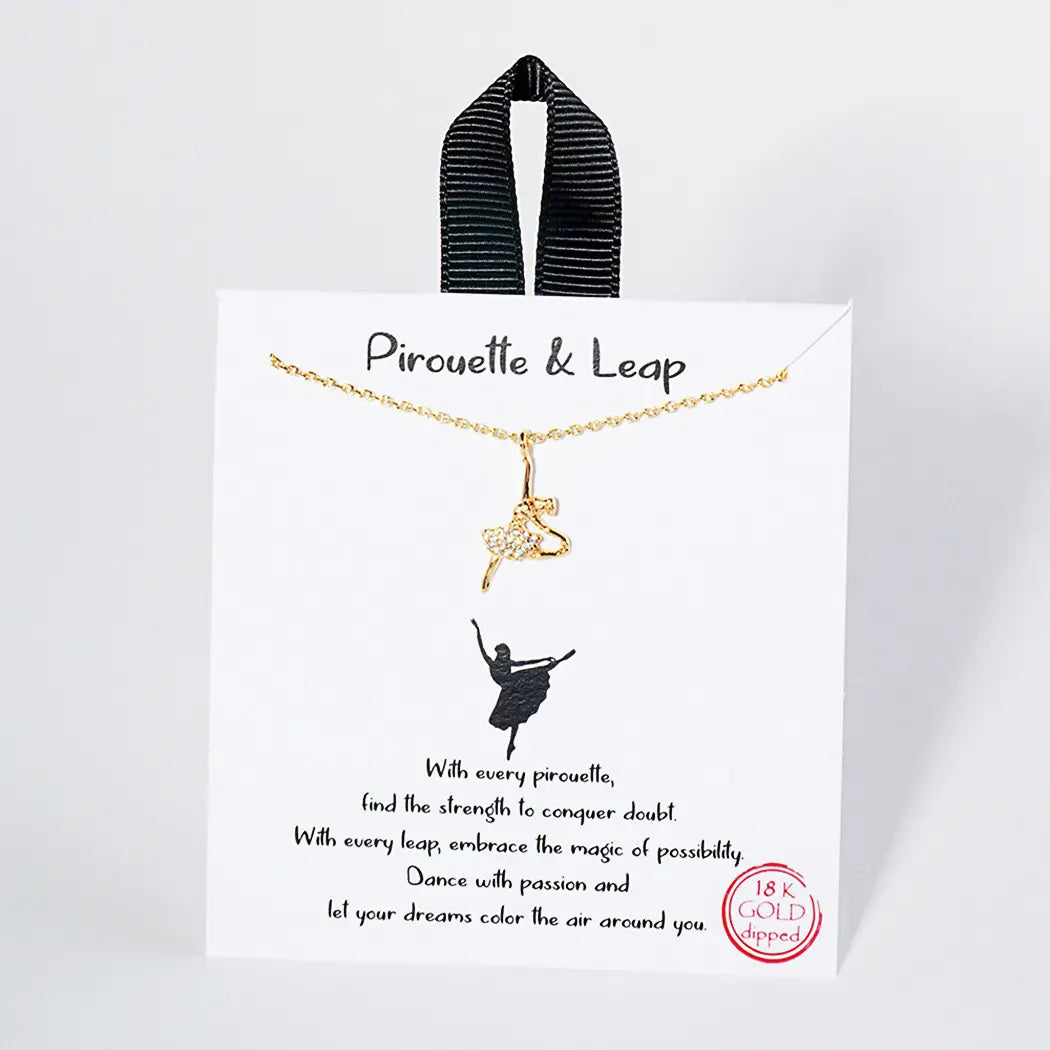 Pirouette & Leap Carded Necklace