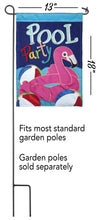 Load image into Gallery viewer, Pool Party Flamingo Burlap Garden Flag
