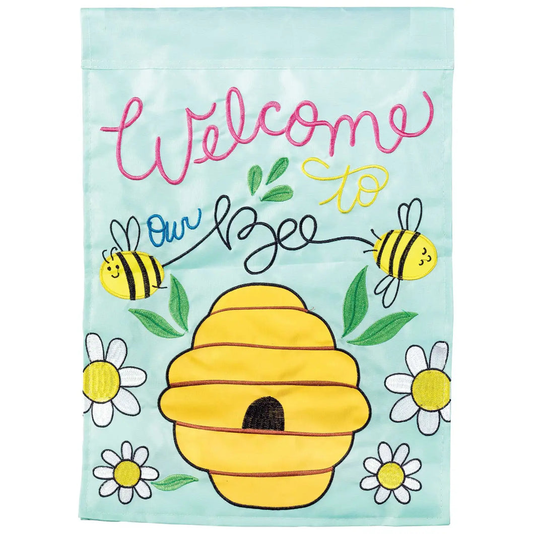 Welcome to Our Bee Hive Garden Flag