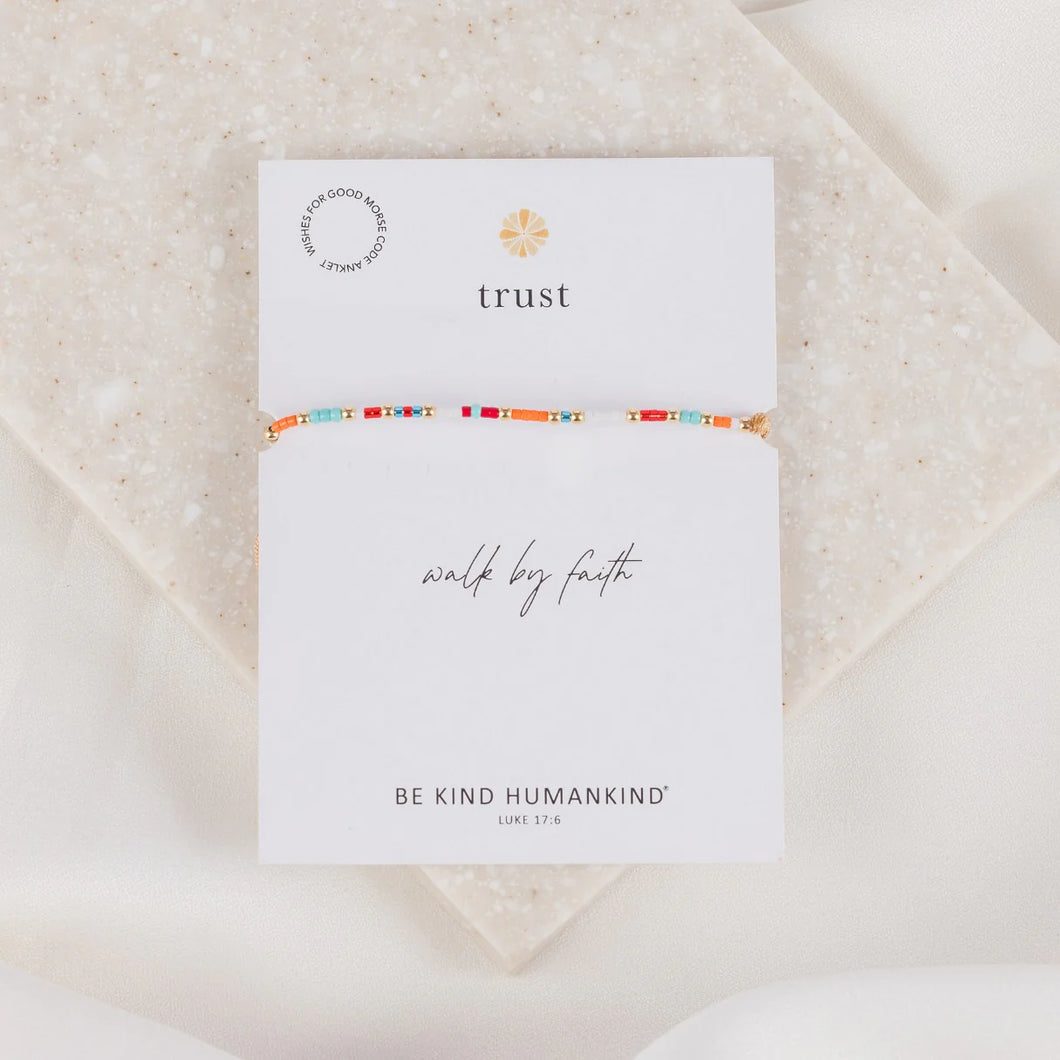 Walk by Faith Anklet