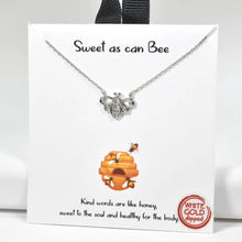 Load image into Gallery viewer, Sweet As Can Bee Carded Necklace
