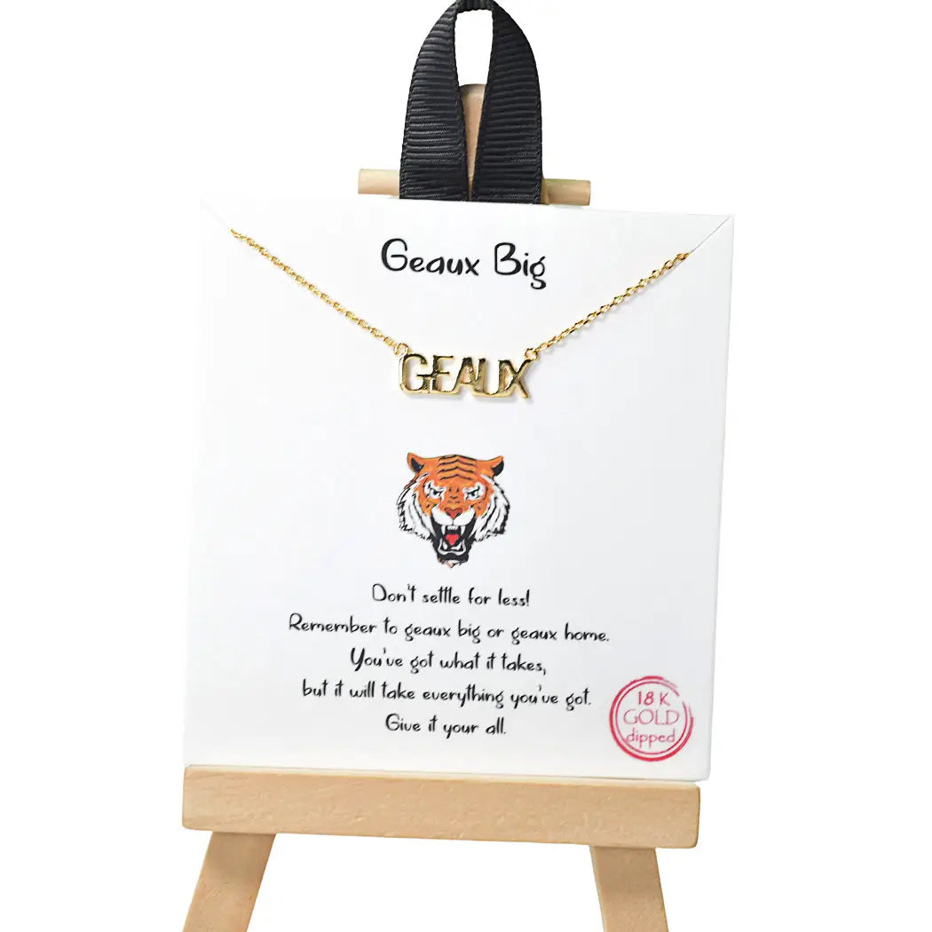 GEAUX Carded Necklace