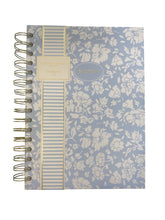 Load image into Gallery viewer, Blue Heirloom Cottage Spiral Journal
