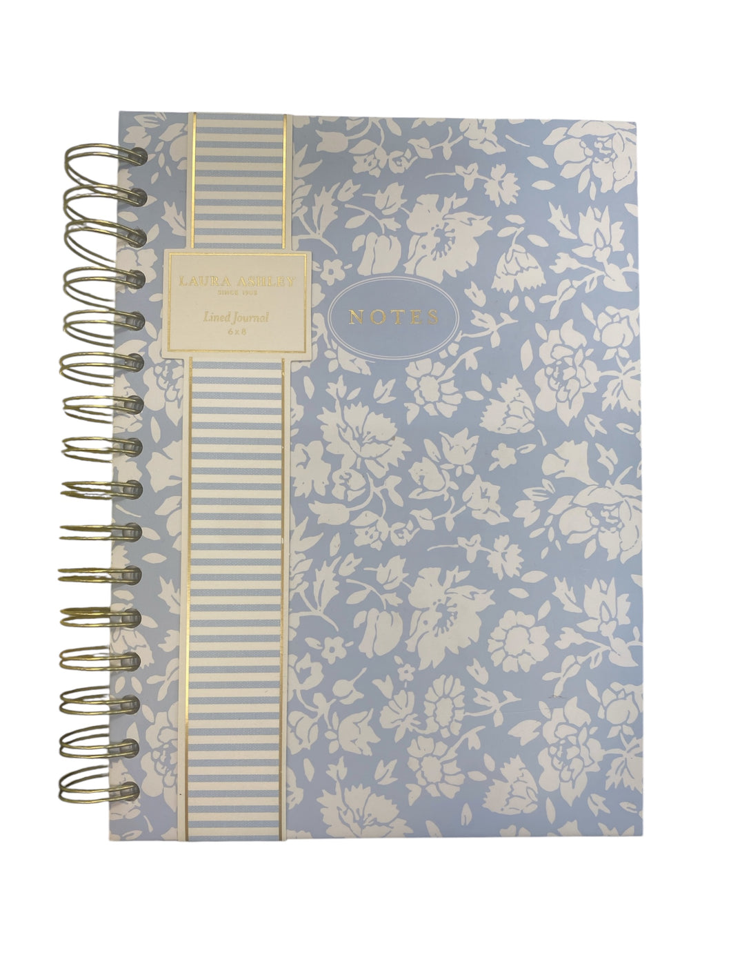 Blue Heirloom Cottage Spiral Journal