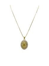 Load image into Gallery viewer, Virgin Mary Baguette on Gold Chain Necklace

