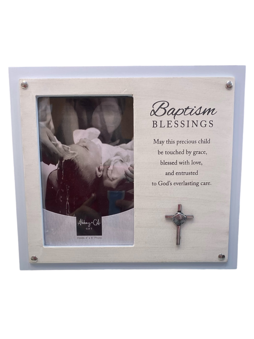 Blue Baptism Blessing Frame