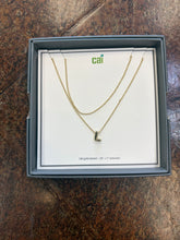 Load image into Gallery viewer, Layered Gold Initial Necklace C&amp;I

