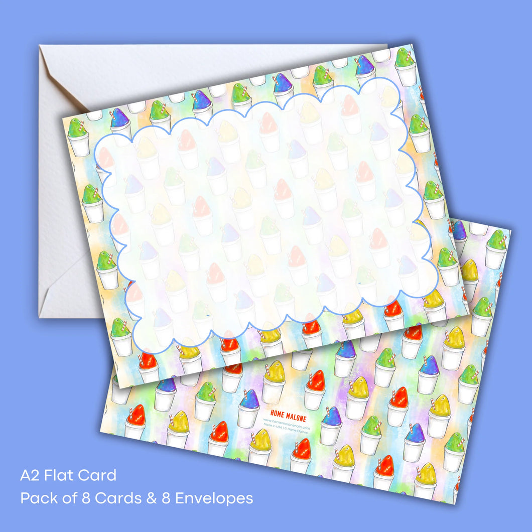 Rainbow Snoball 8 Notecard Set