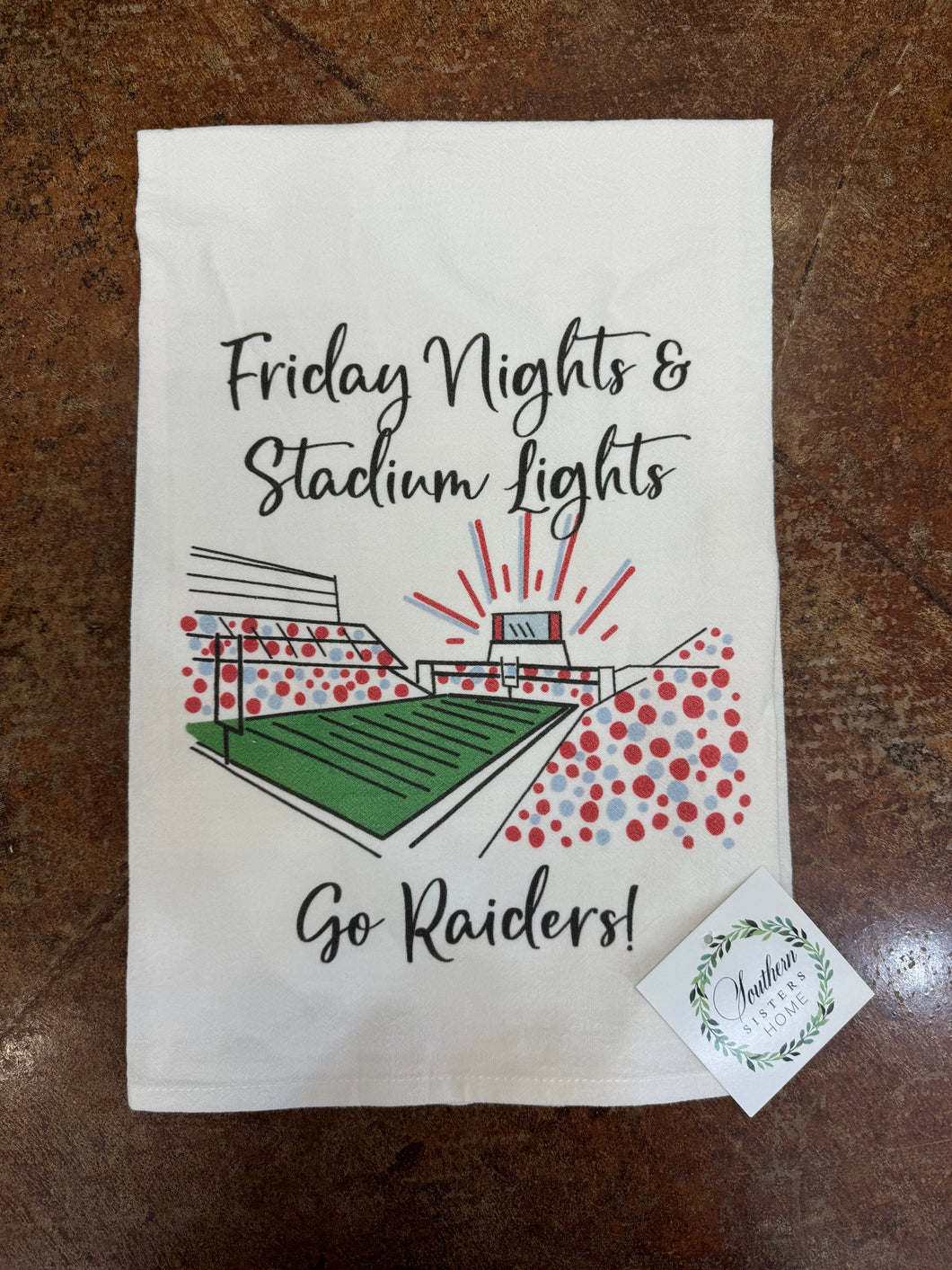 Friday Nights Go Raiders Kitchen Towel